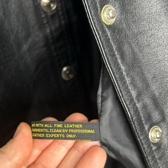 Harley Davidson Vintage Classic Leather Motorcycle Snap Jacket Women’s Medium - Picture 14 of 16